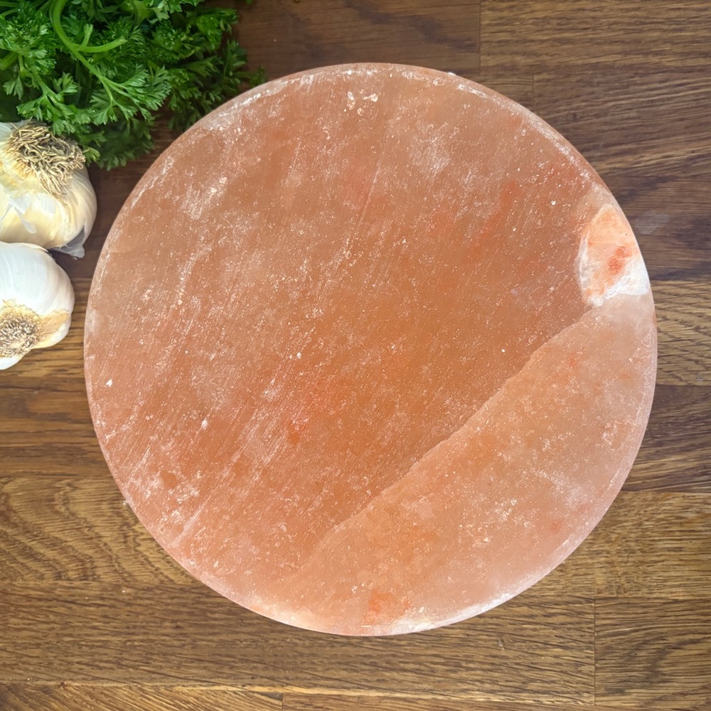 8” Himalayan Round salt block, new